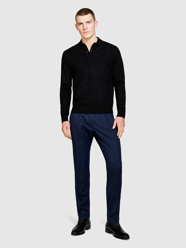 Yarn dyed trousers - men's slim fit trousers | Sisley