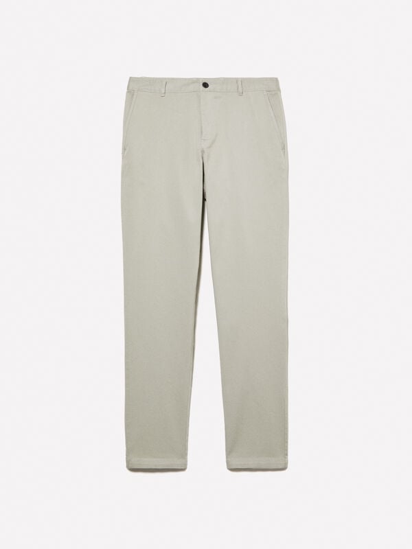 Dove gray slim fit trousers Dove gray slim fit trousers - men's chino trousers | Sisley