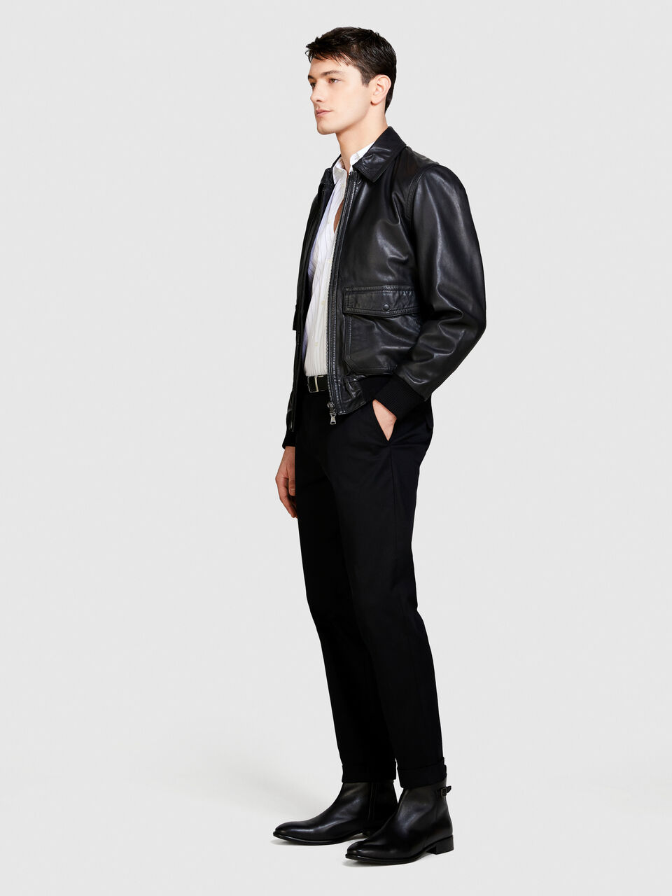 Solid color trousers Men image number null