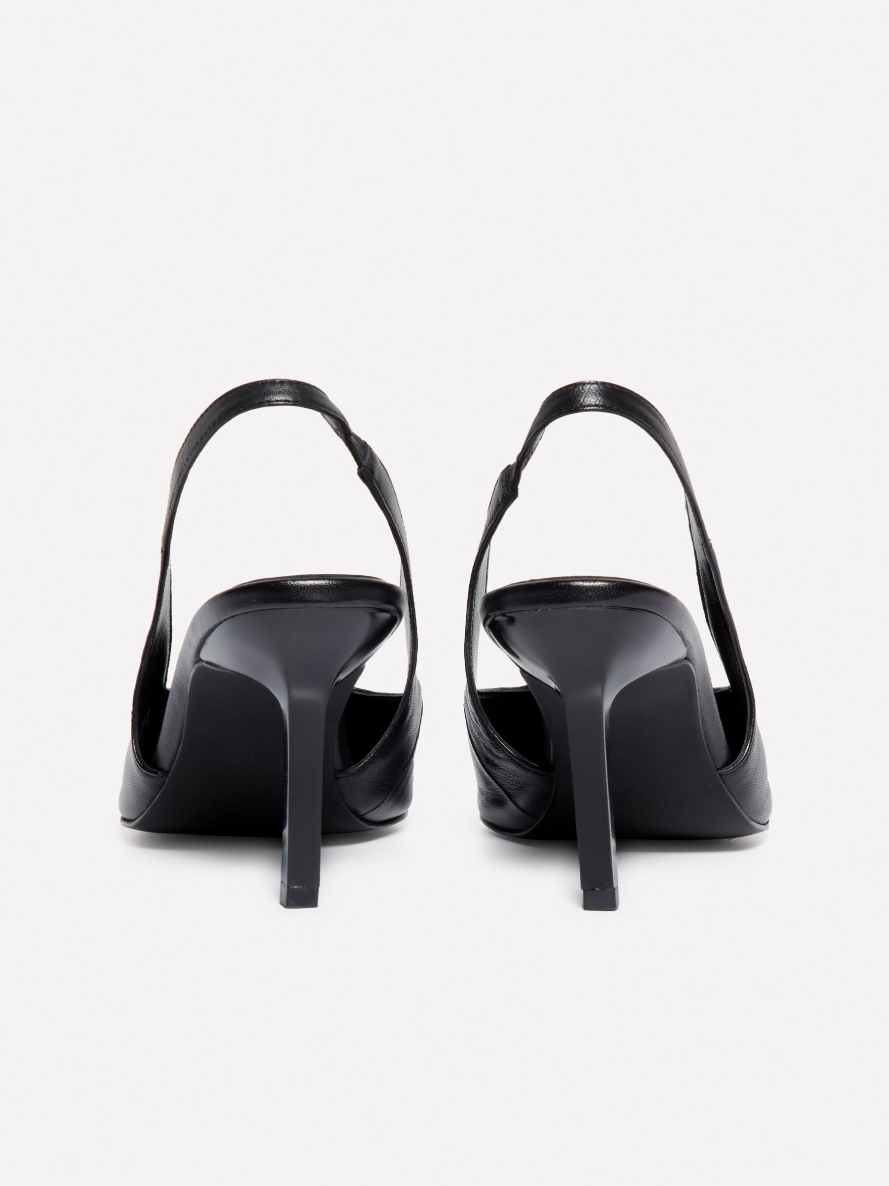 専門店では Black leather slingbacks, Black - Sisley 靴