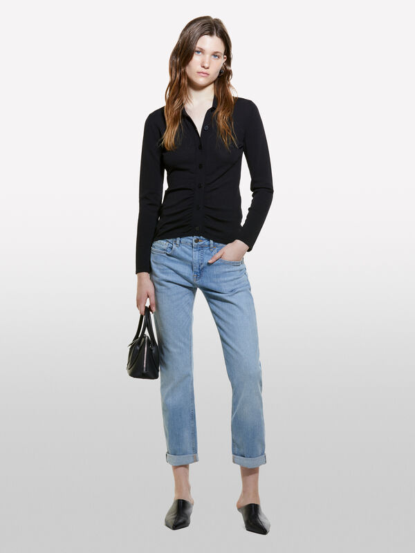 Regular fit Warsaw jeans with cuff - women's regular fit jeans | Sisley