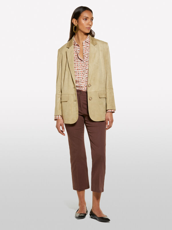 Brown flare fit trousers - women's flared trousers | Sisley