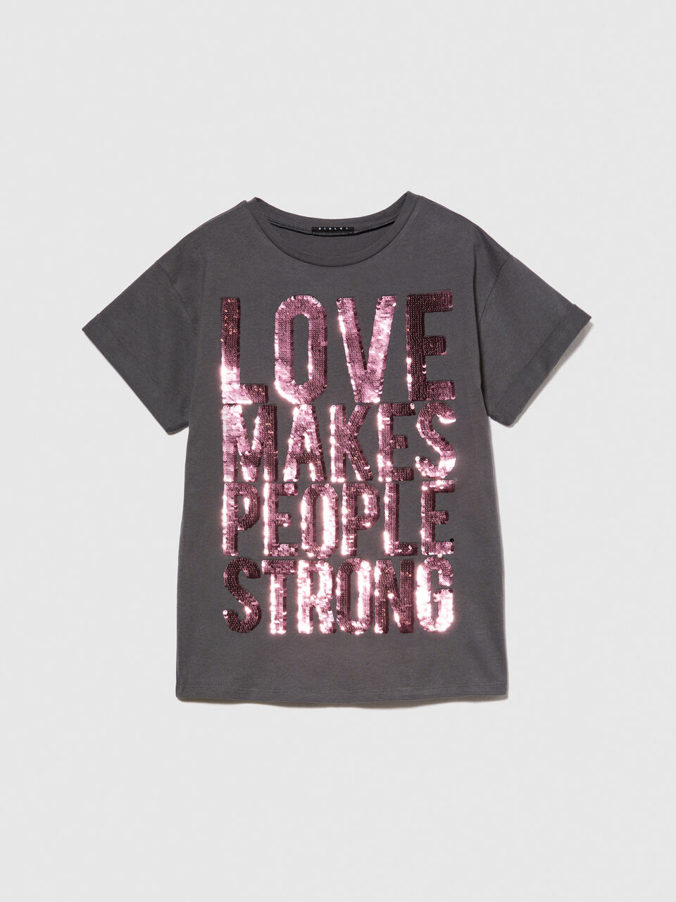 T-shirt with flip-up sequins Junior Girl image number null