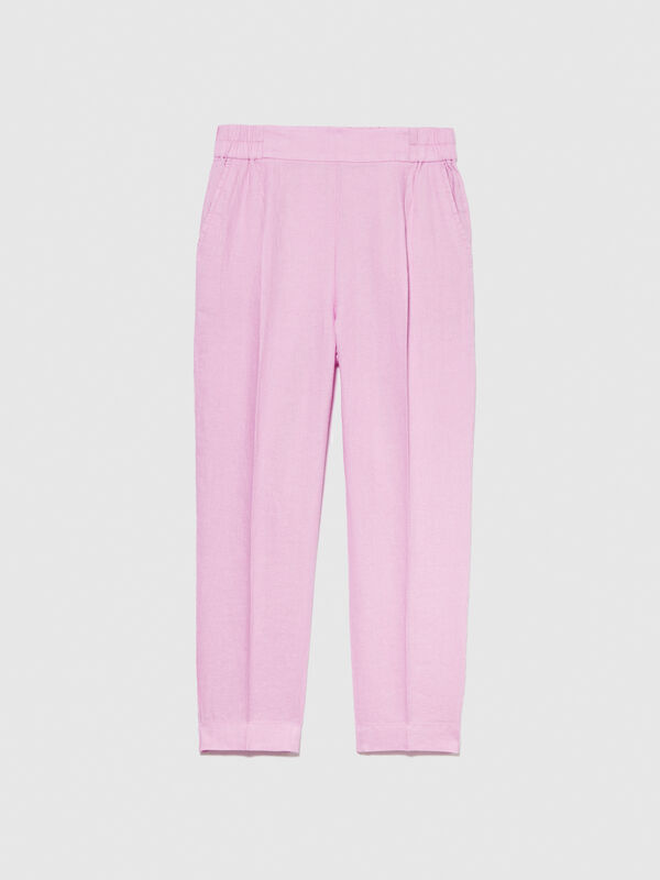 100% linen joggers - women's joggers | Sisley