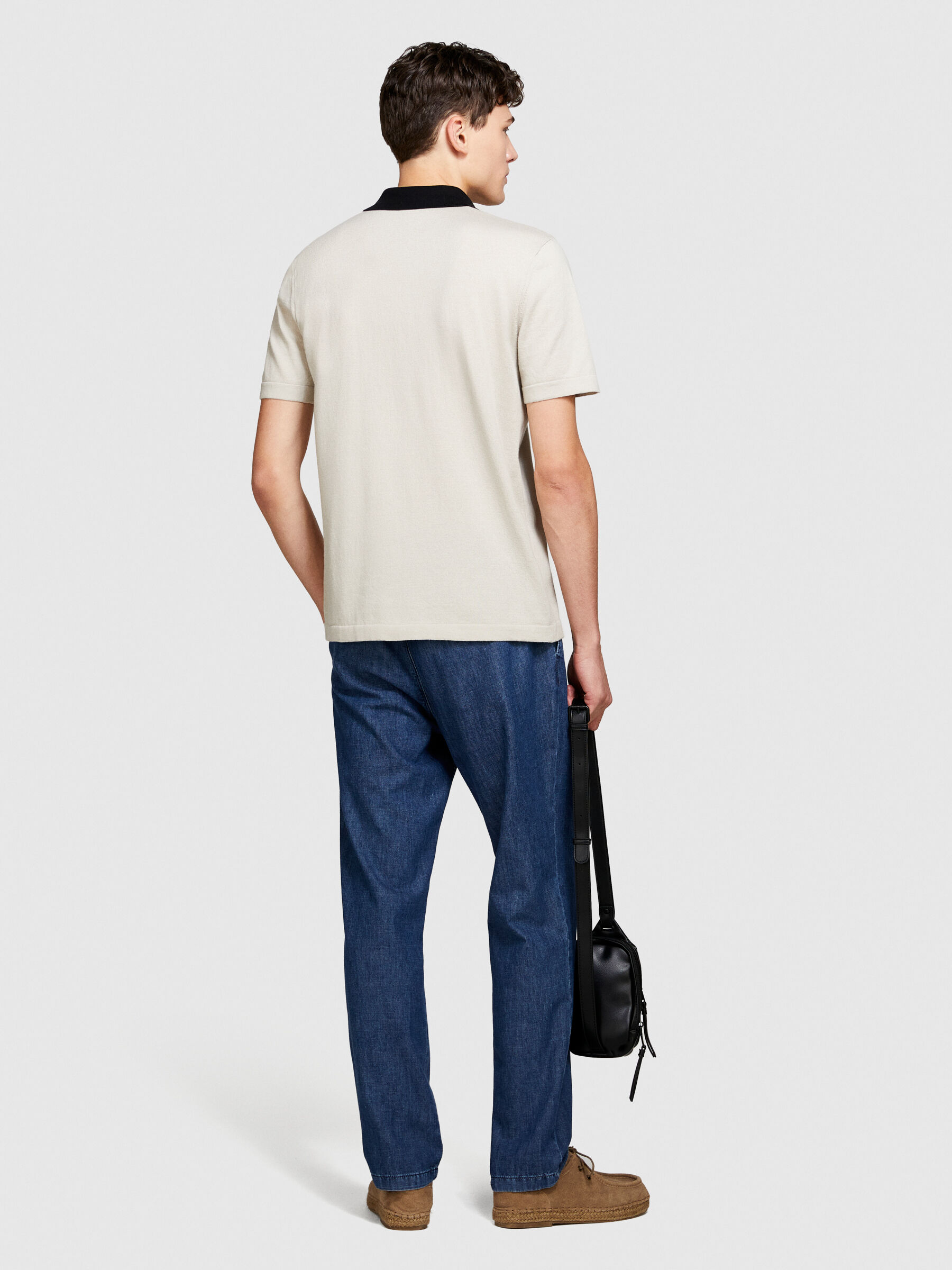 Color block sweater with buttons Men image number null