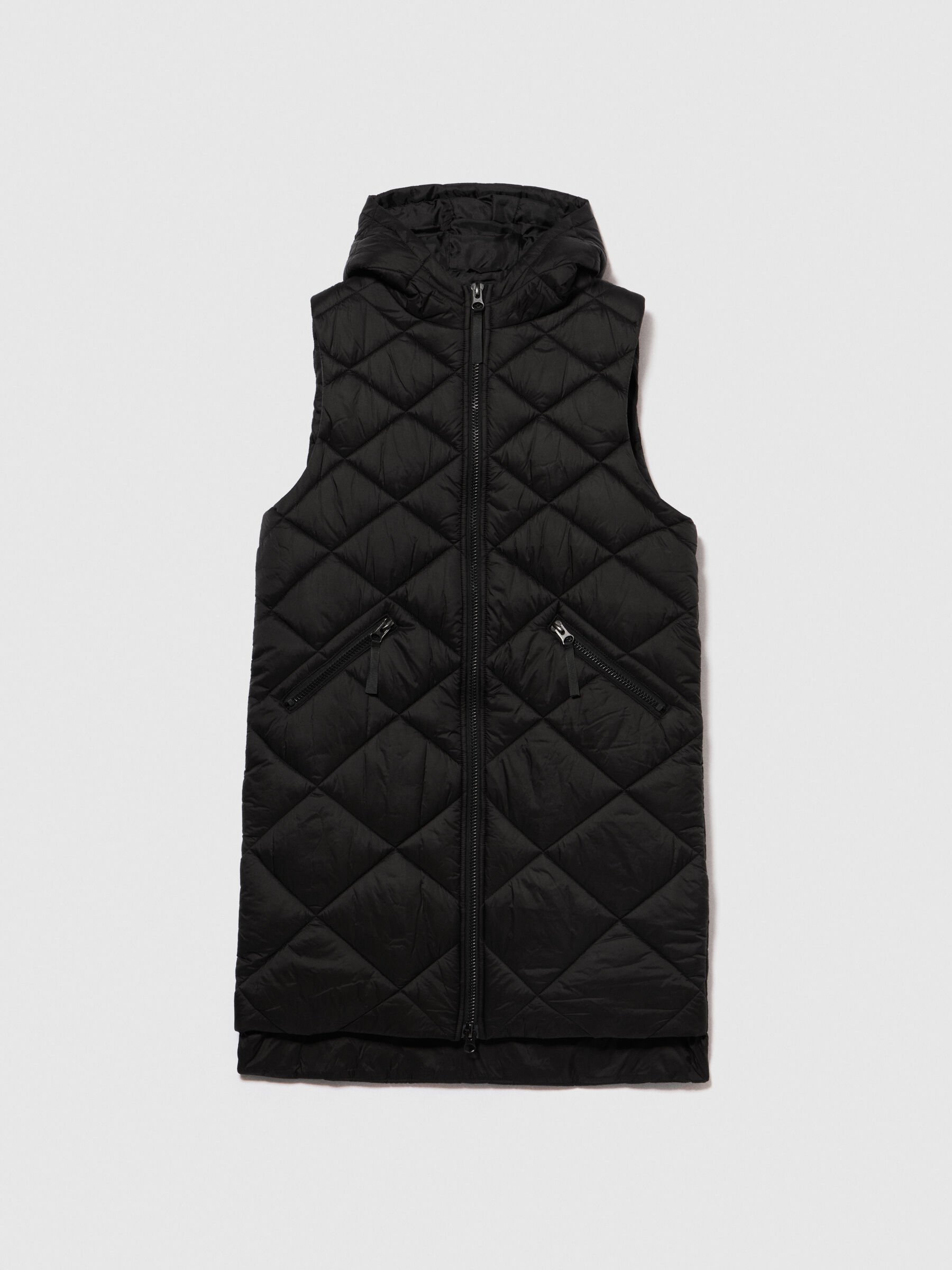 Long vest with hood Women image number null