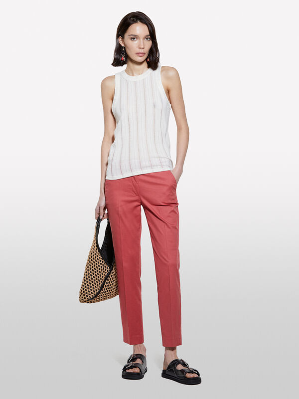 Blush regular fit chinos  - women's chino trousers | Sisley