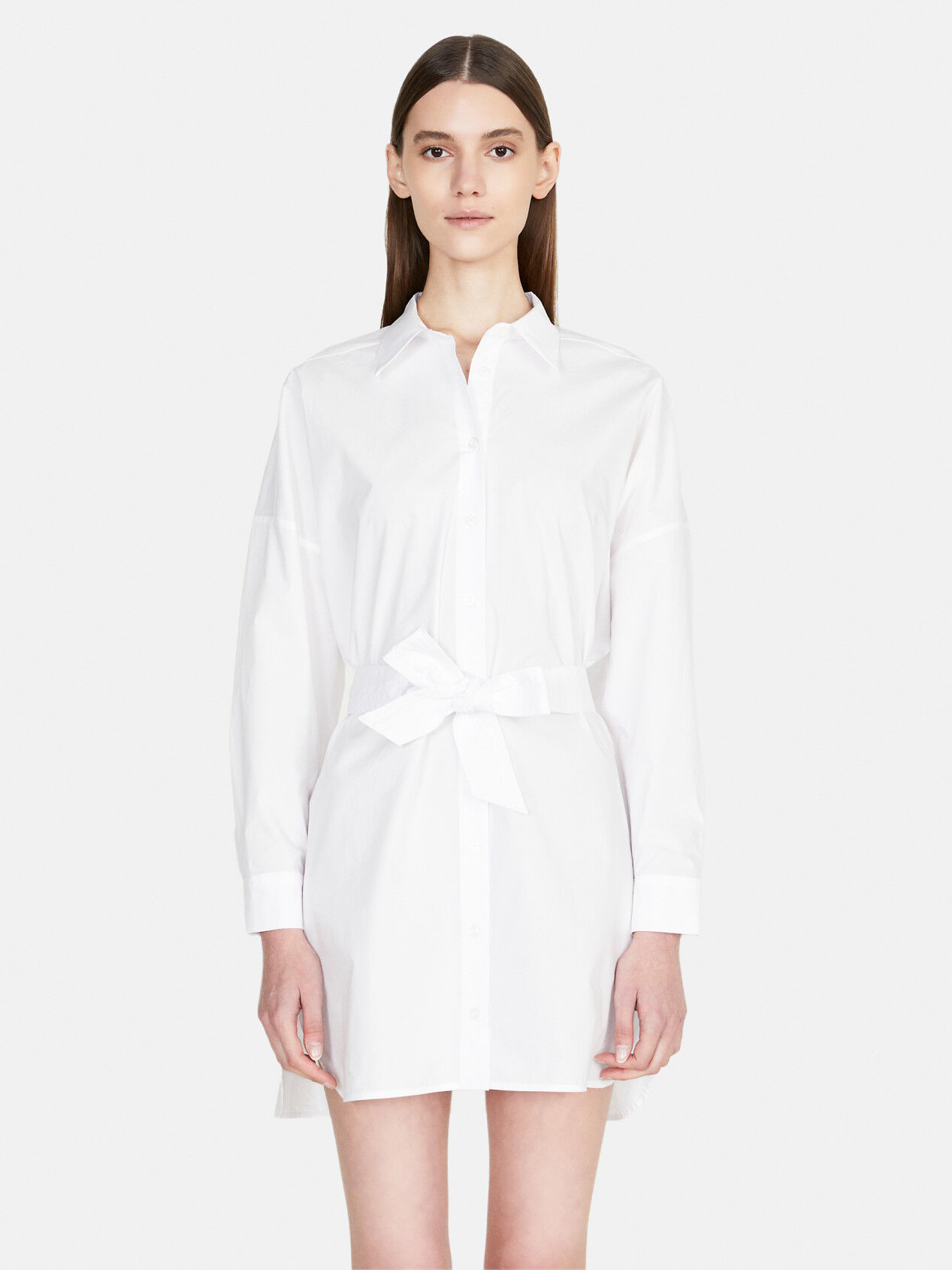 Short white shirt dress deals