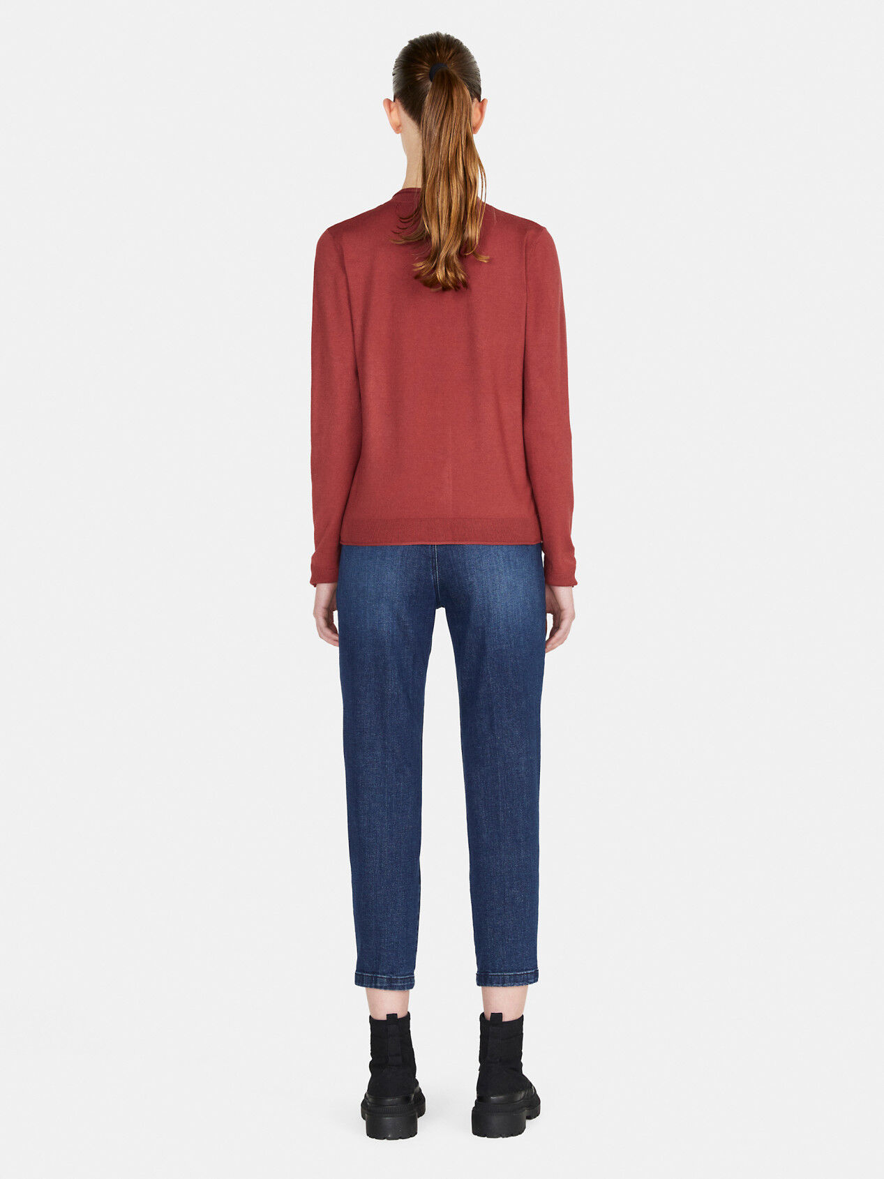 Solid color cardigans top