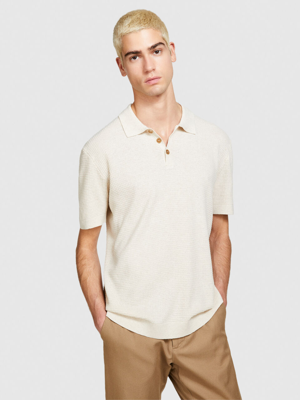 Knit polo Men image number null