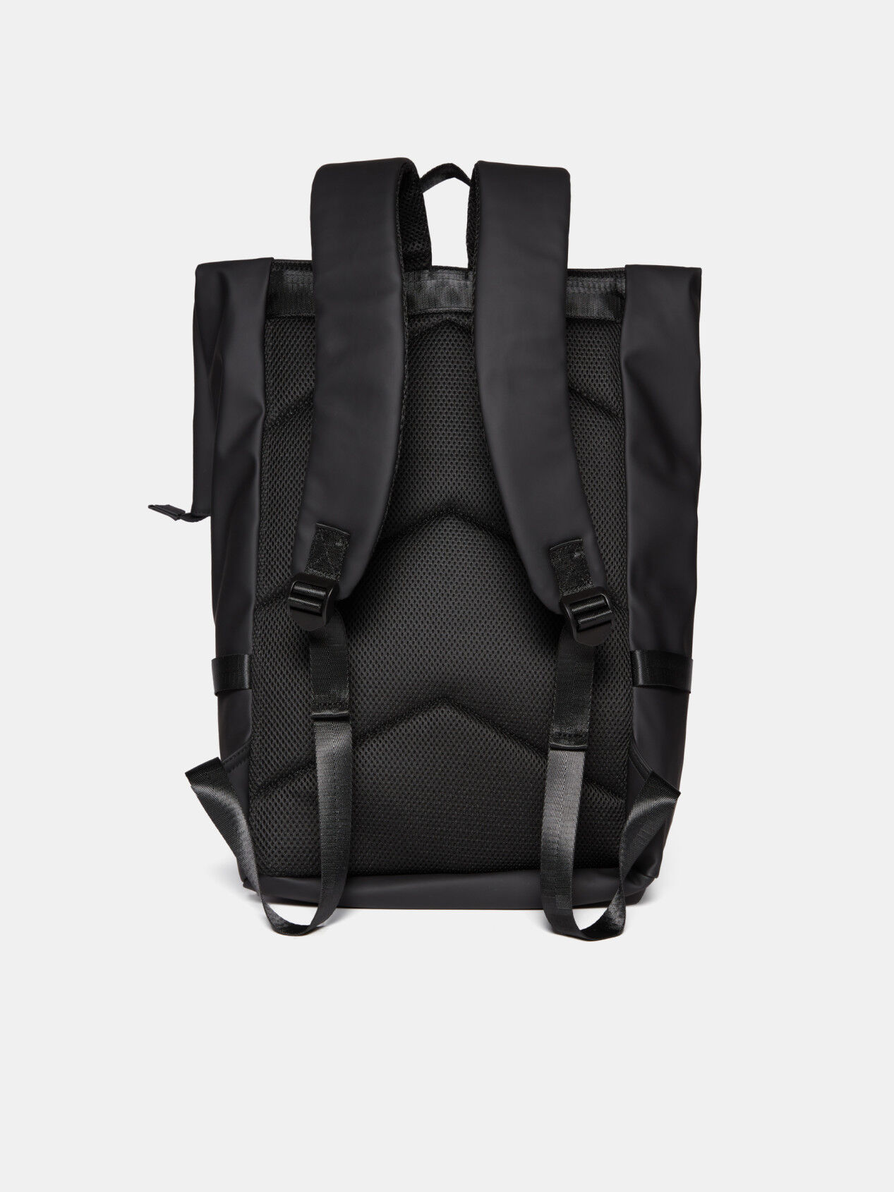 Nylon rucksack with laptop pocket Black Sisley