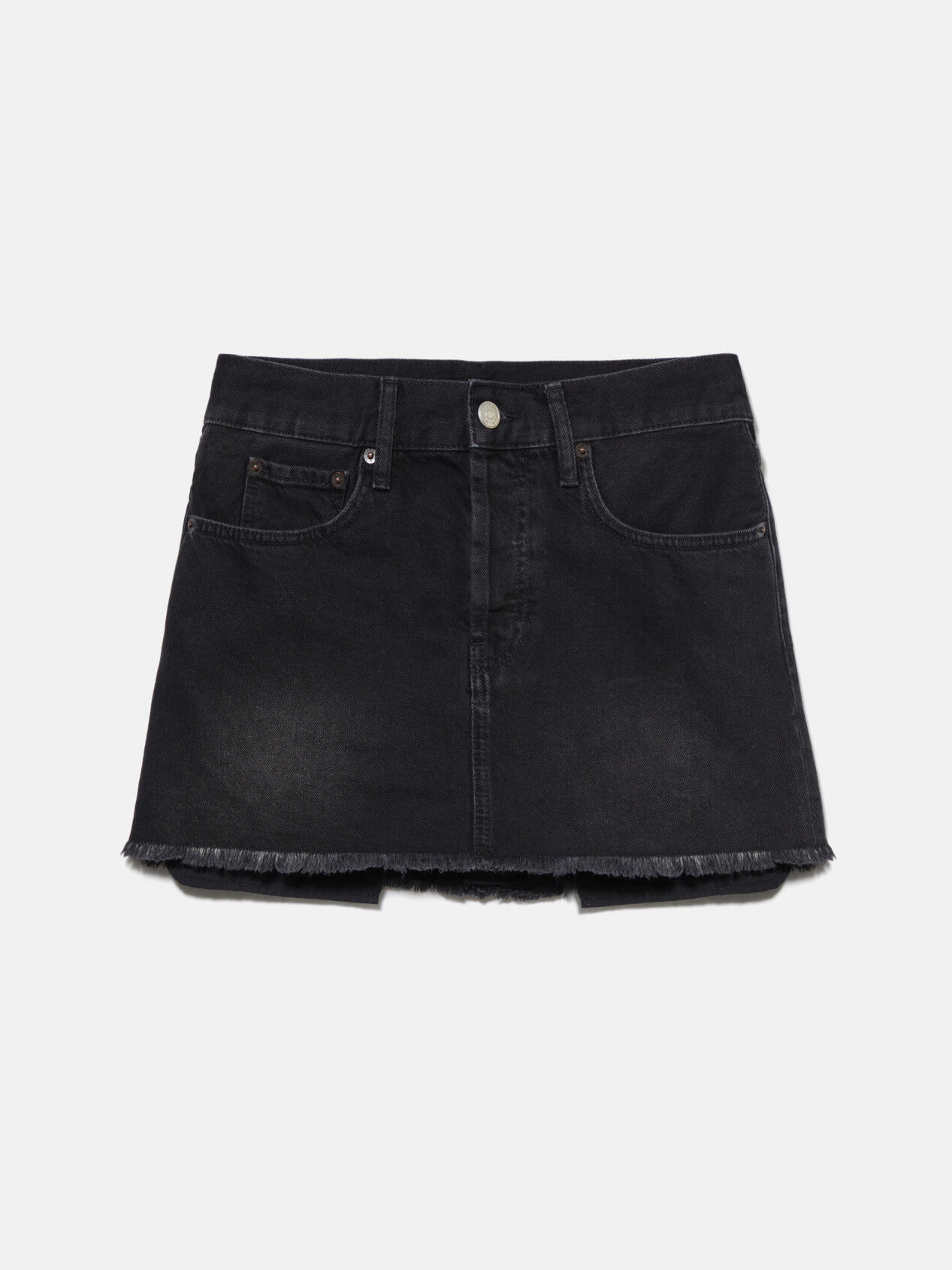 Black Ripped Rip Denim Mini Skirt | PrettyLittleThing USA