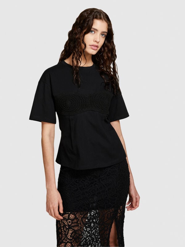 Bustier t-shirt - women's short sleeve t-shirts | Sisley