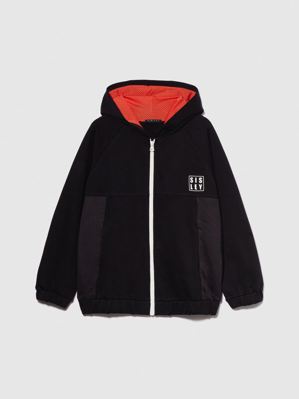 Sporty sweatshirt with logo - boys' knitwear | Sisley Young