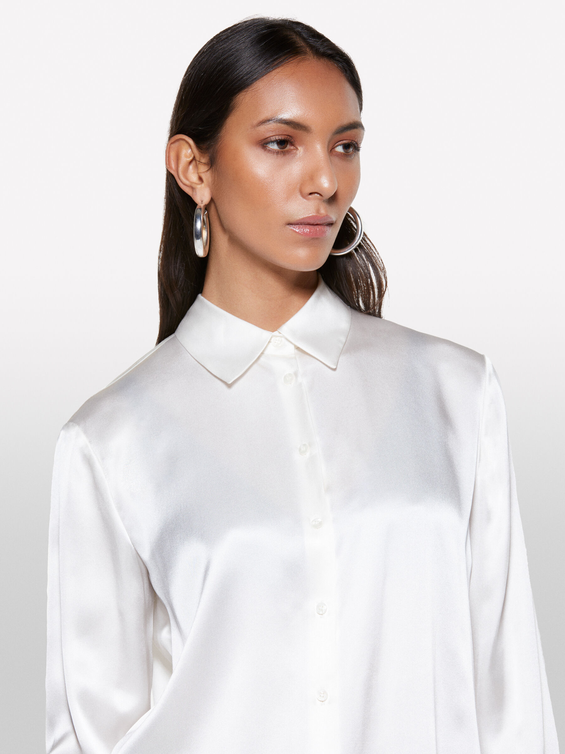 enof silk shirt EN24SH060104 Ecru エクリュ enof silk shirt EN24SH060104 Ecru エクリュ N°21 Sheer Silk