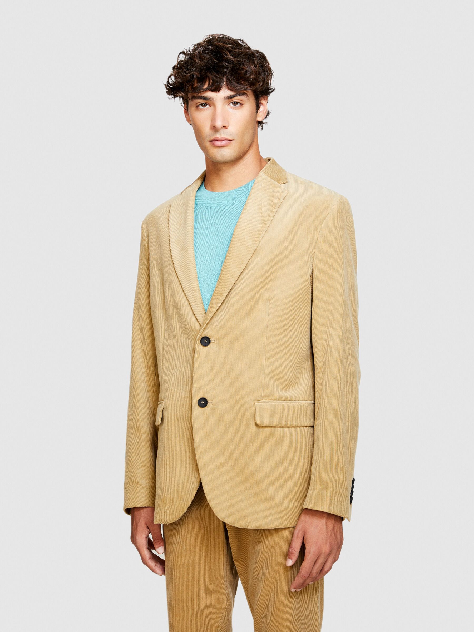 Corduroy blazer Beige Sisley