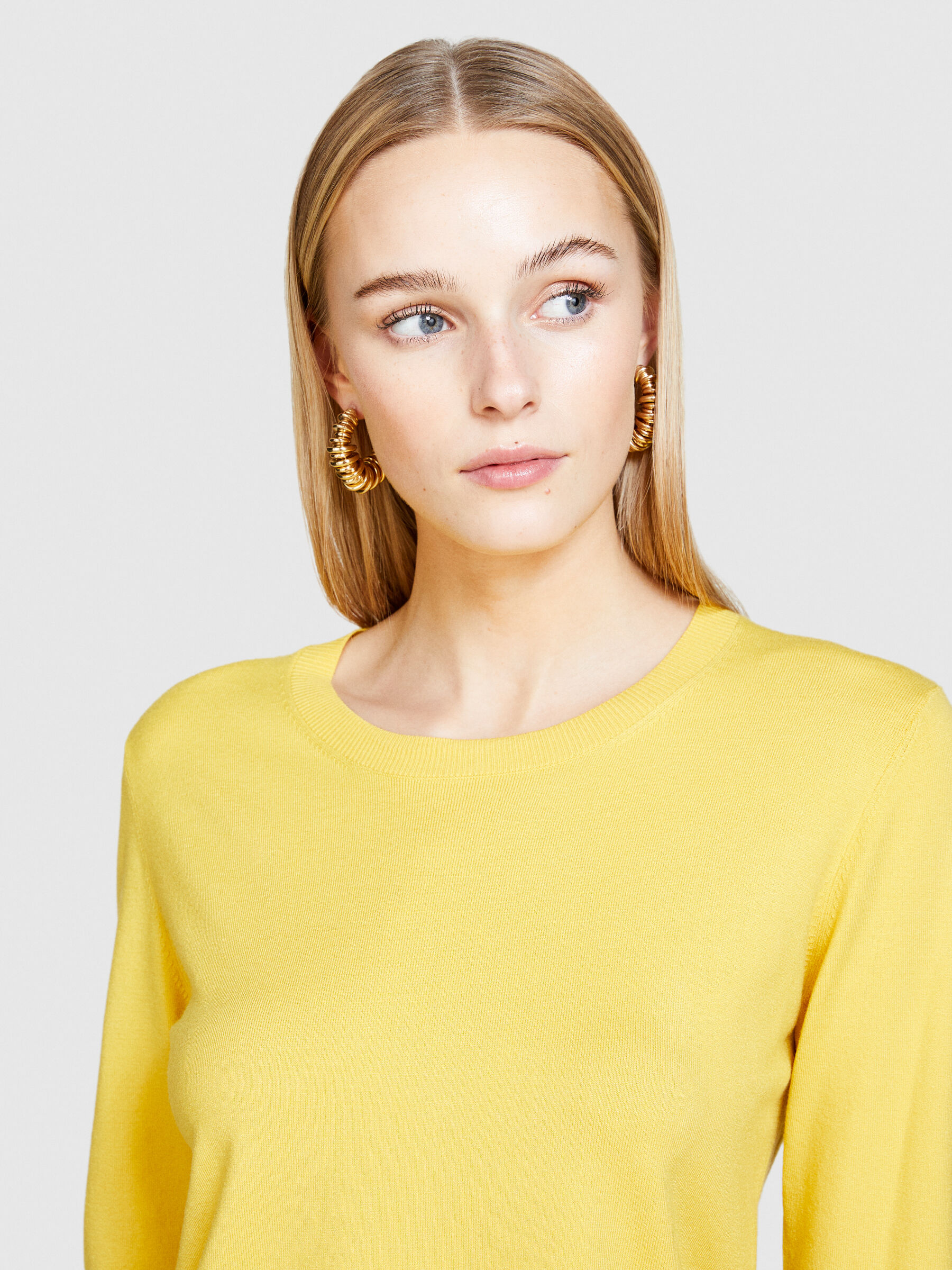 Solid colored sweater Yellow Sisley