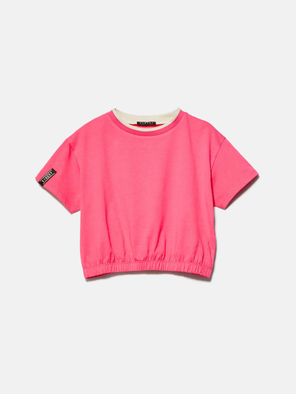 Cropped t-shirt with insert