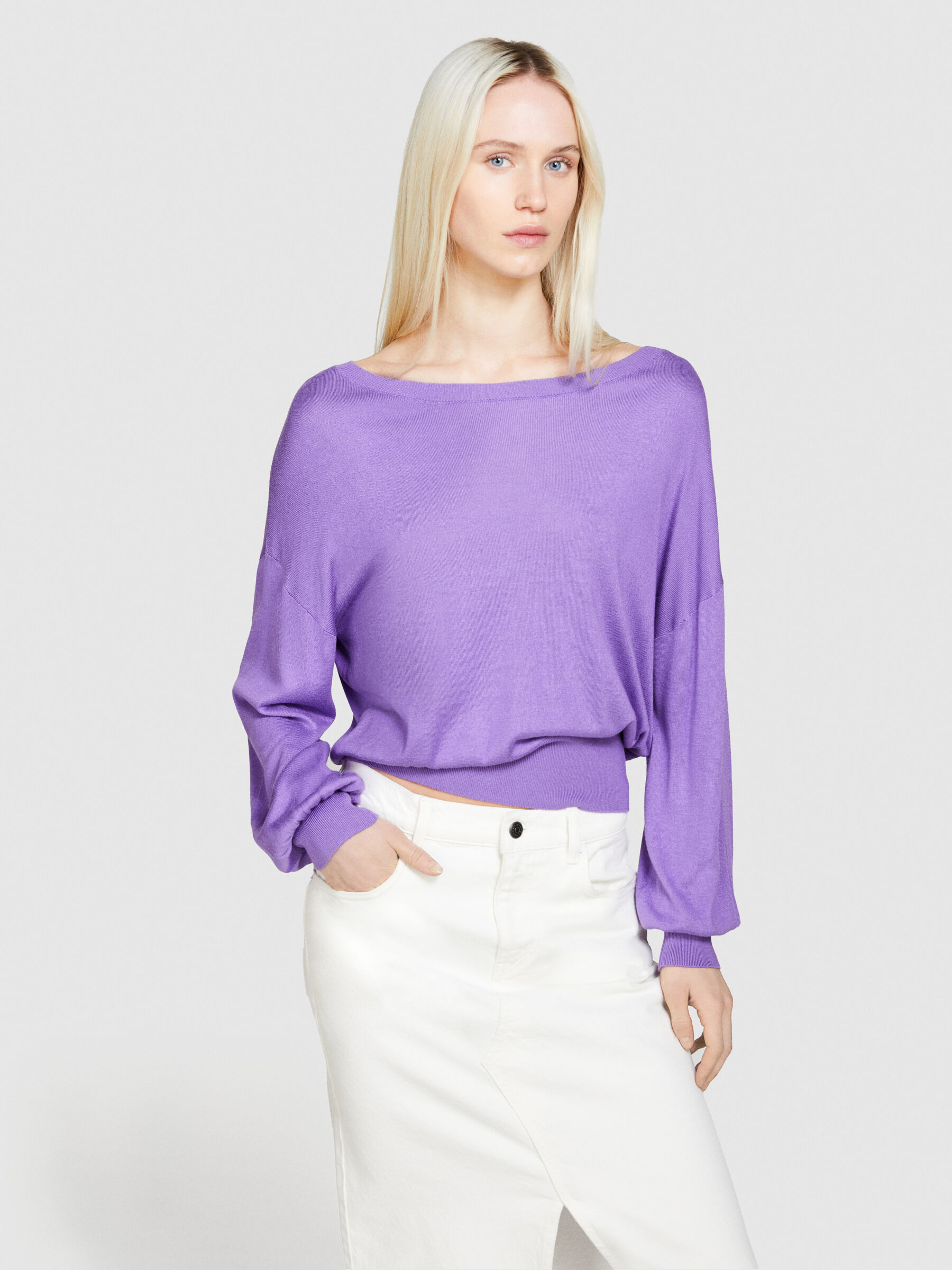 Top made of silk blend Women image number null