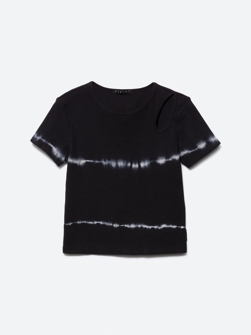 Ribbed tie-dye t-shirt with window