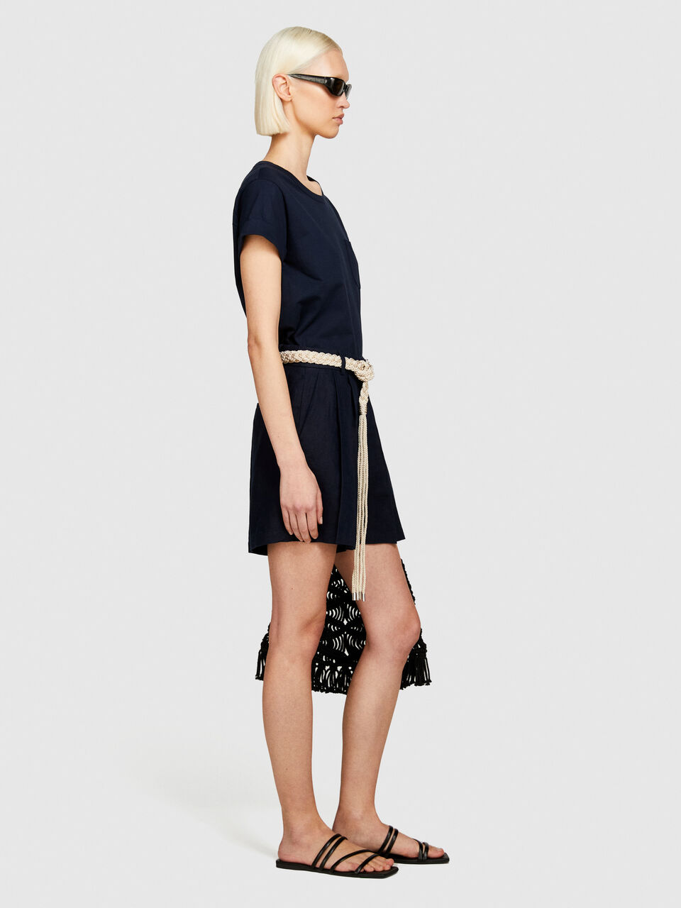 100% linen shorts Women image number null