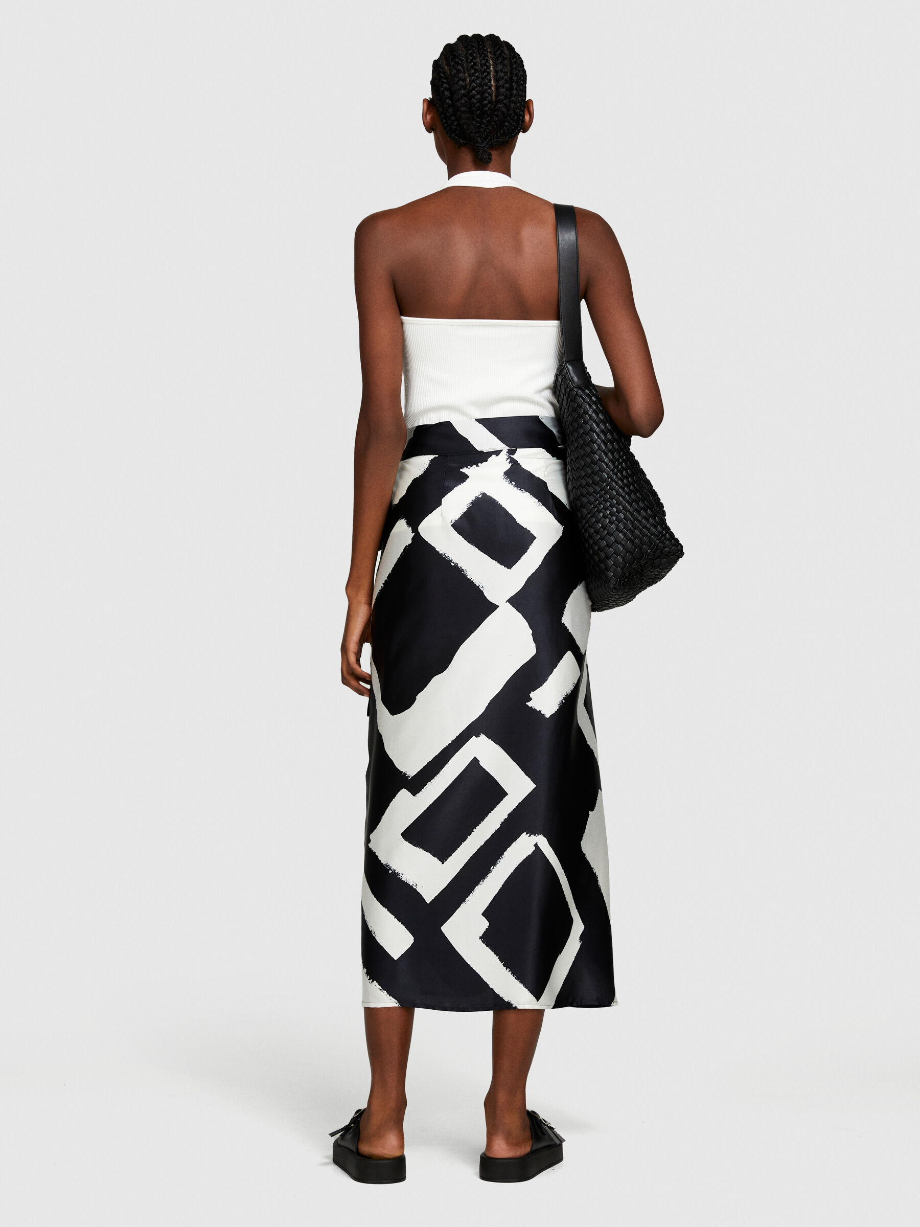 Sarong skirt black sale