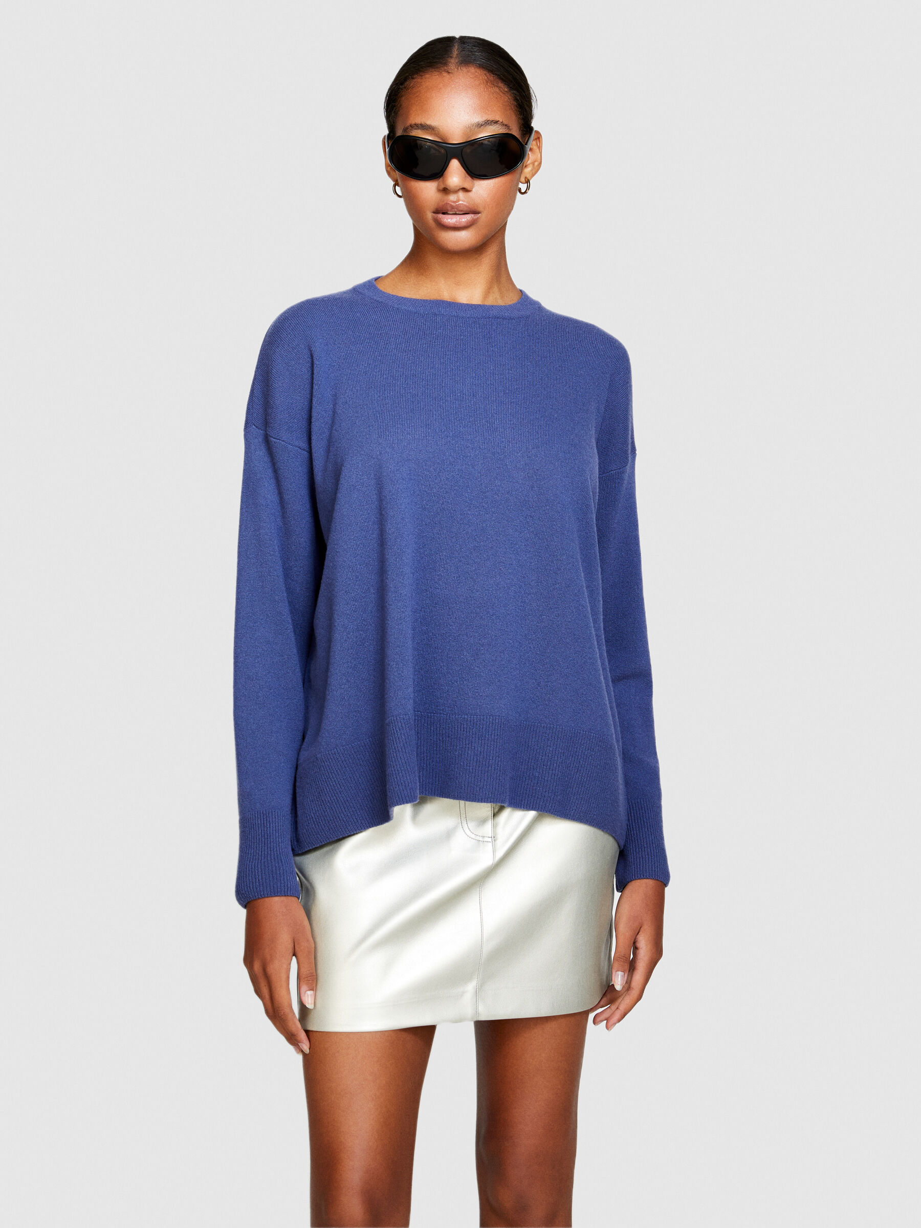 Boxy fit sweater Dark Blue Sisley