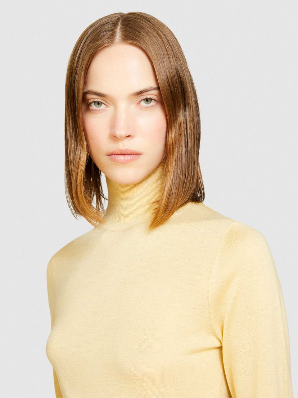 Turtleneck in silk blend Women image number null