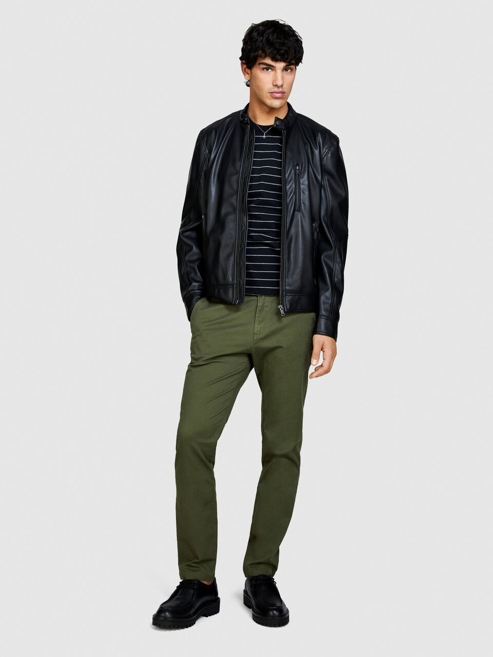 Slim fit biker jacket Men image number null