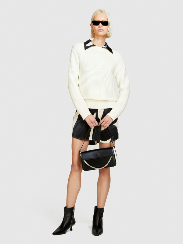 Solid colored sweater - women's crew neck sweaters | Sisley