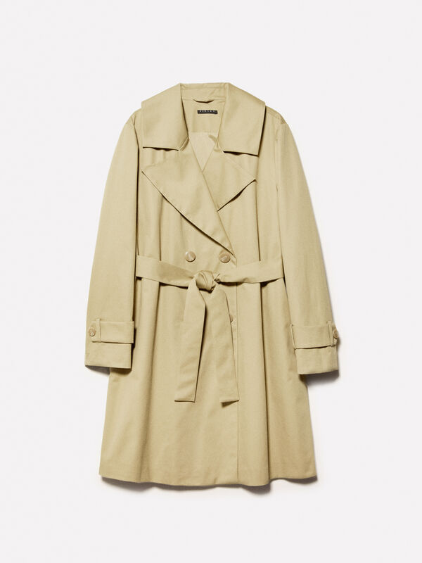 Military green trench coat - women's trench coats & rain coats | Sisley