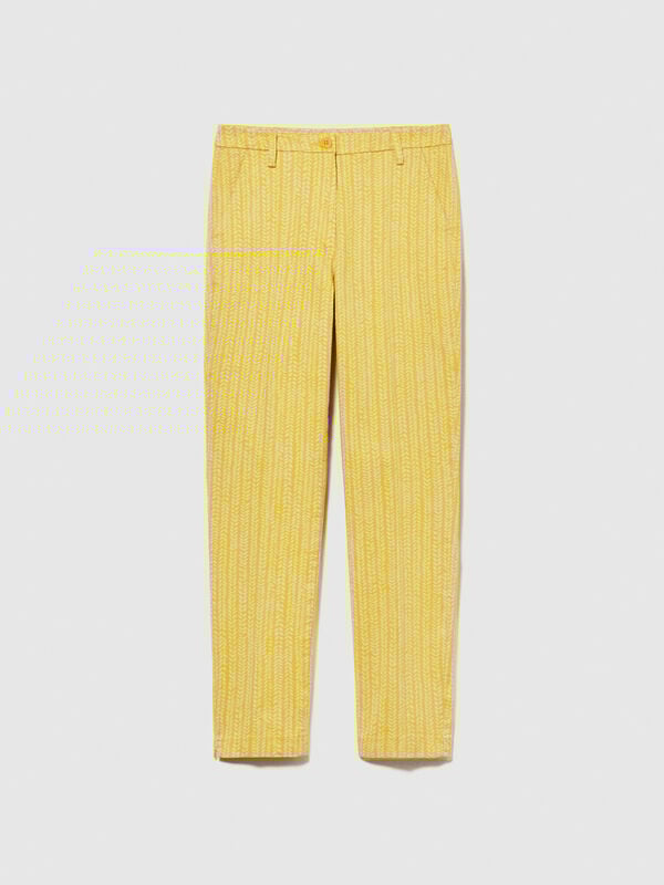 Printed cigarette trousers Printed cigarette trousers - women's skinny fit trousers | Sisley