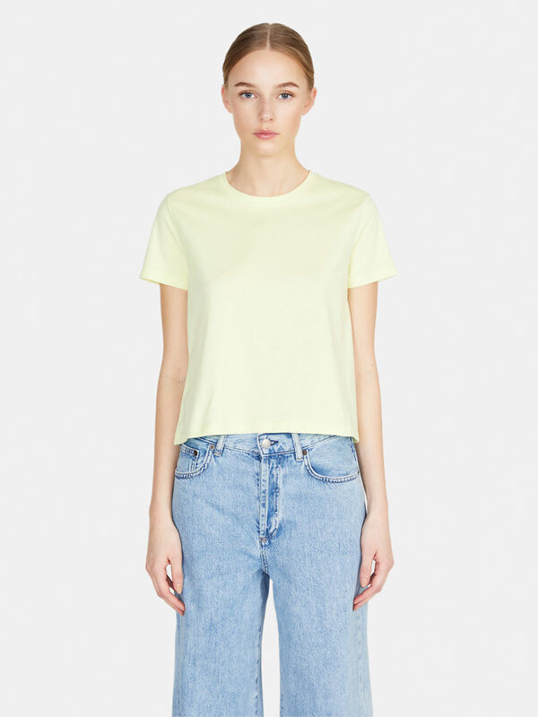 Solid colored t-shirt - women's short sleeve t-shirts | Sisley