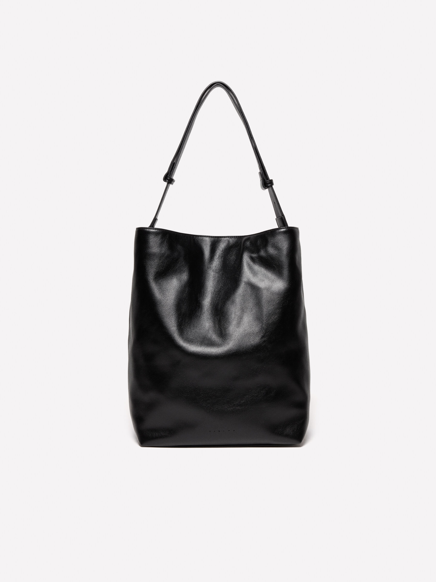 Large black shoulder bag, Black - Sisley