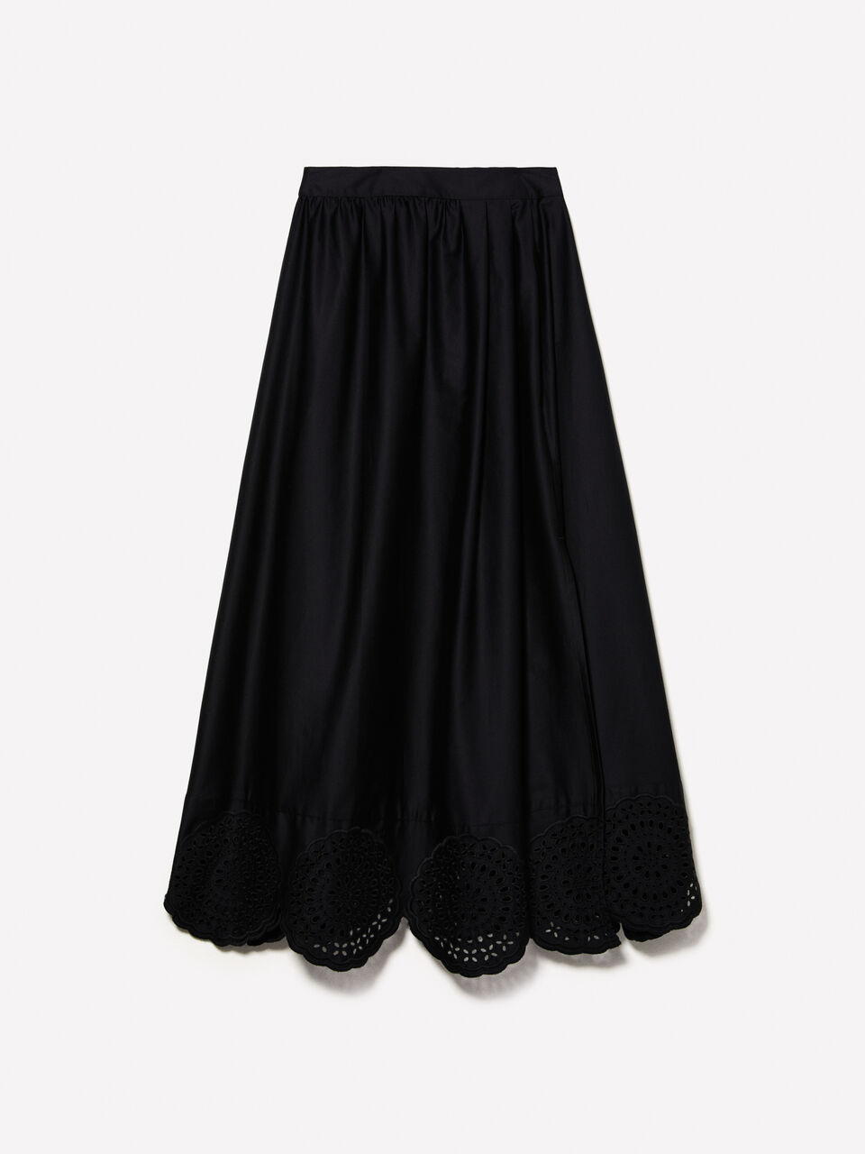 Midi skirt with lace Women image number null