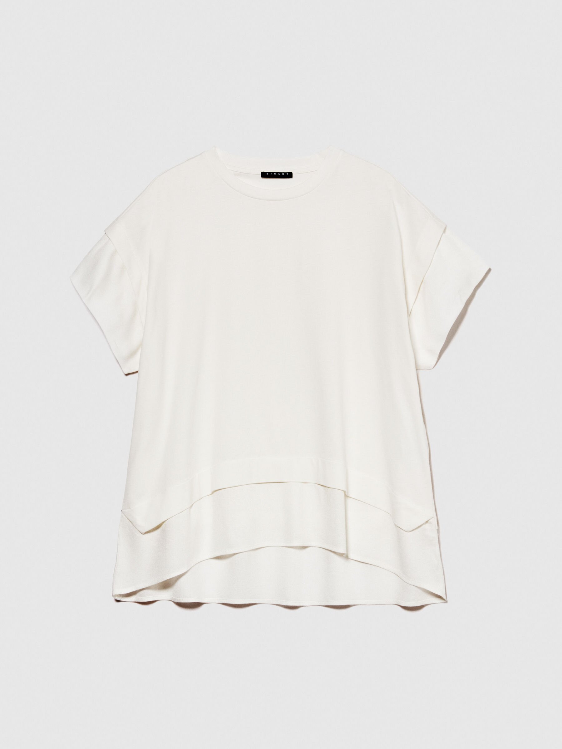 激安超特価 最大80%オフ  T-shirt Sisley - White frill, with トップス