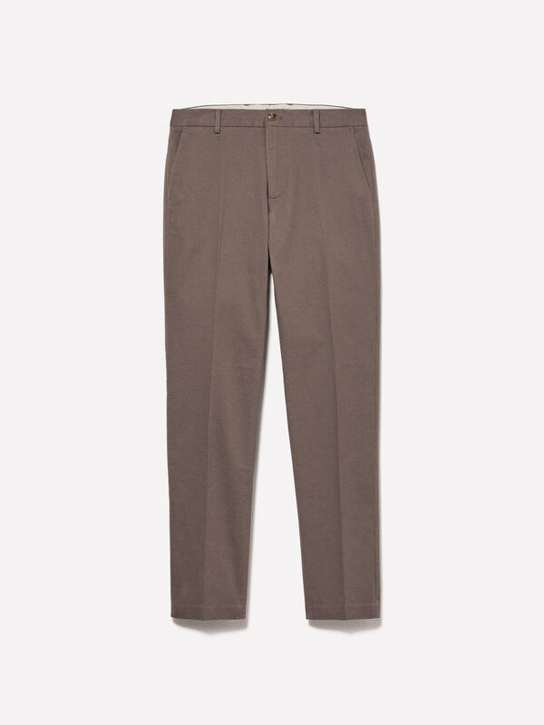 Brown chinos - men's slim fit trousers | Sisley