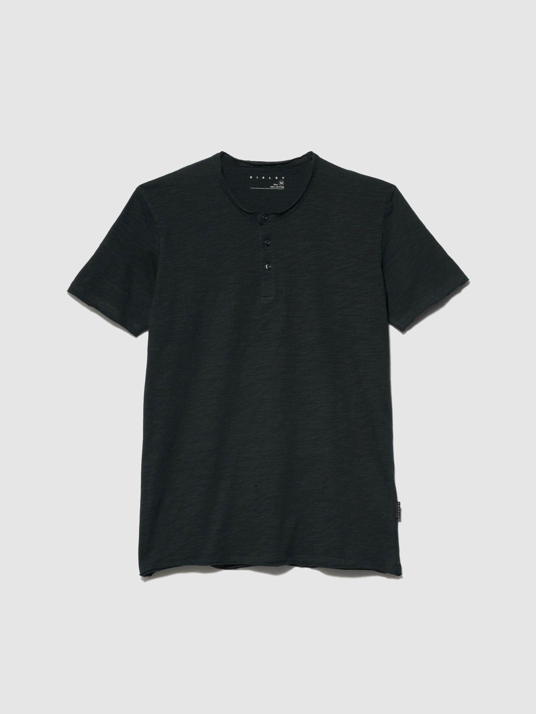 Henley t shirt Black Sisley