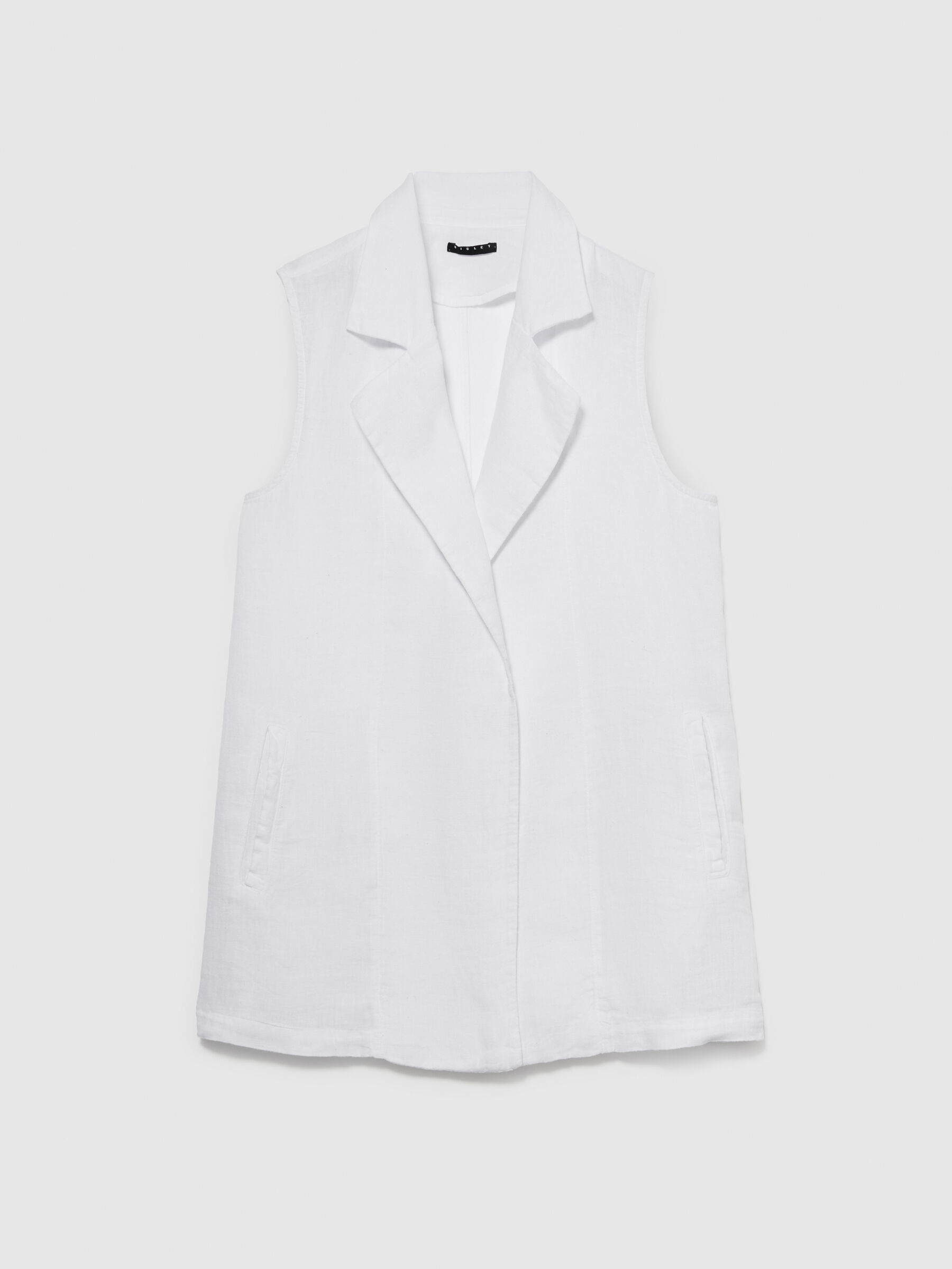 100% linen open vest Women image number null