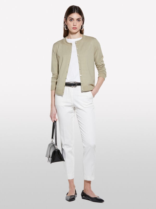Cream white chinos Cream white chinos - women's chino trousers | Sisley