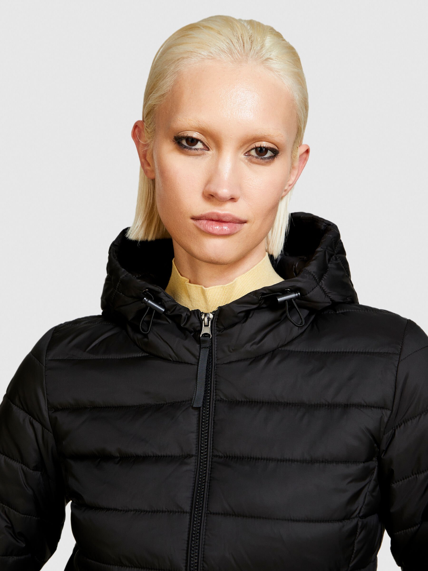 Padded slim comfort fit jacket Black Sisley
