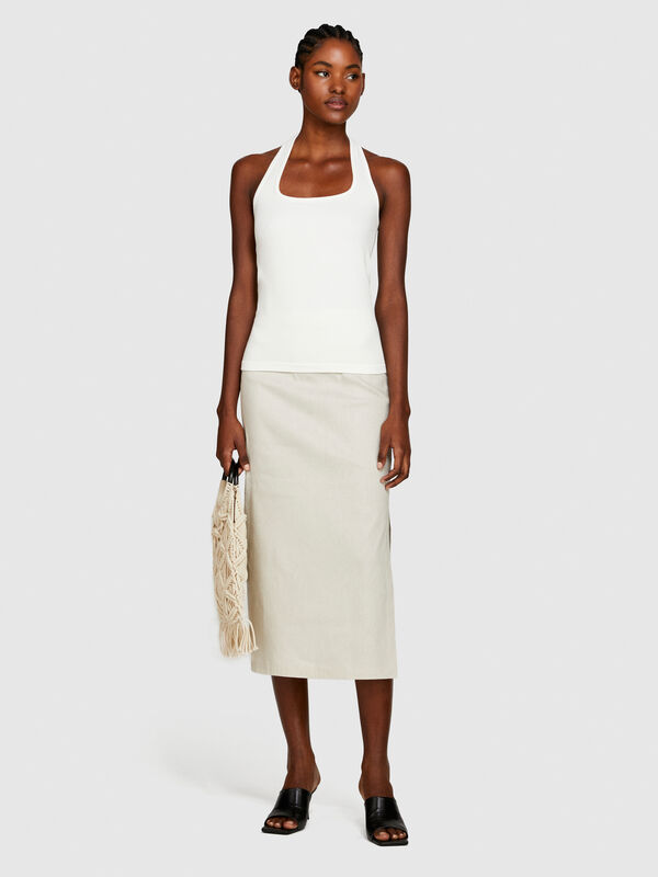 Seamless ribbed top - women's tops | Sisley