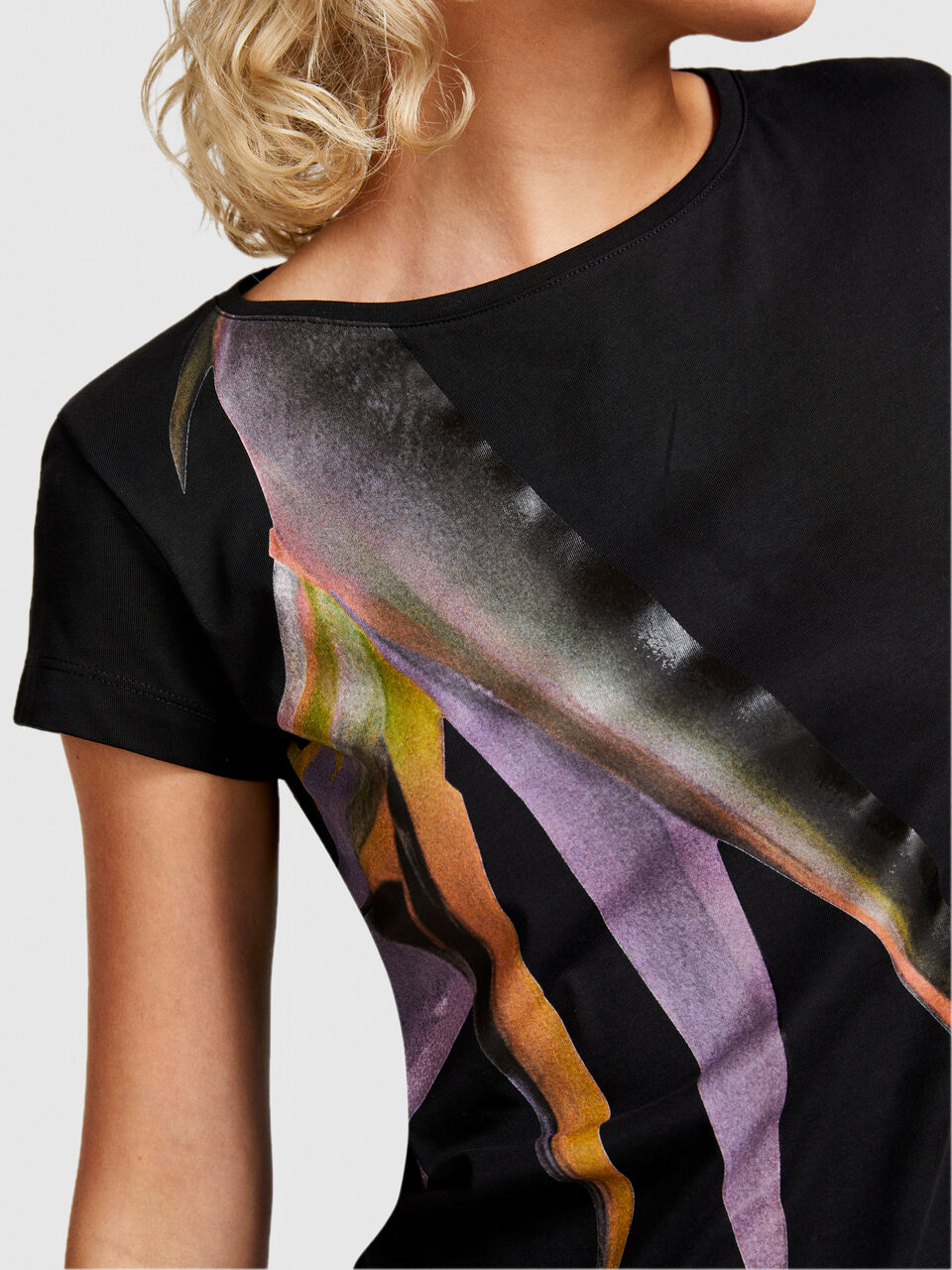 T-shirt with glossy print Women image number null