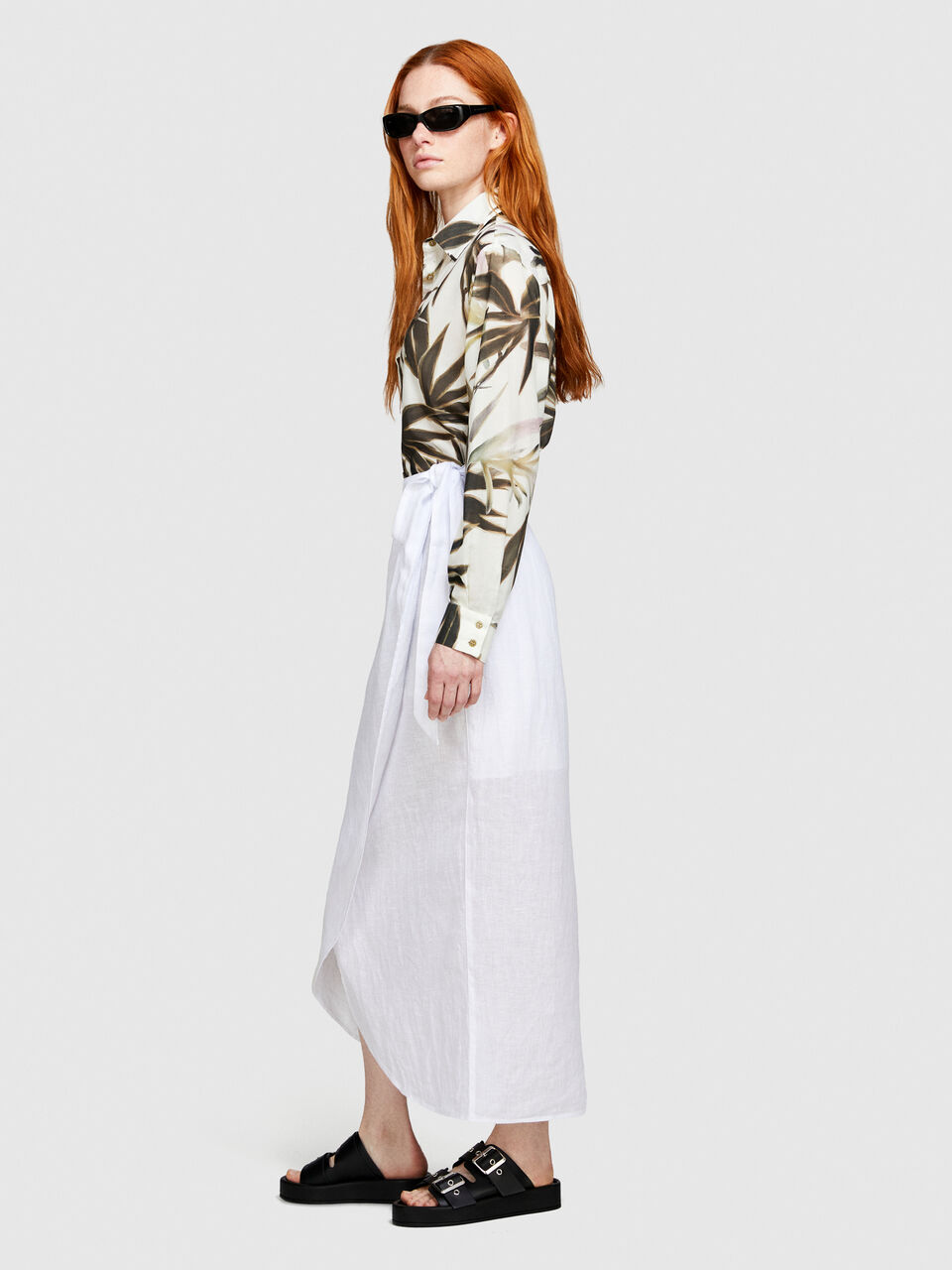 Pareo skirt in 100% linen Women image number null