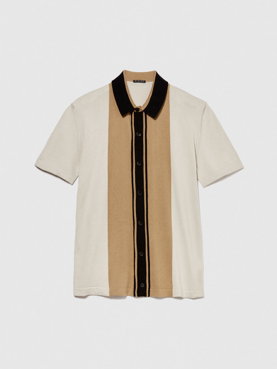 Color block sweater with buttons Men image number null