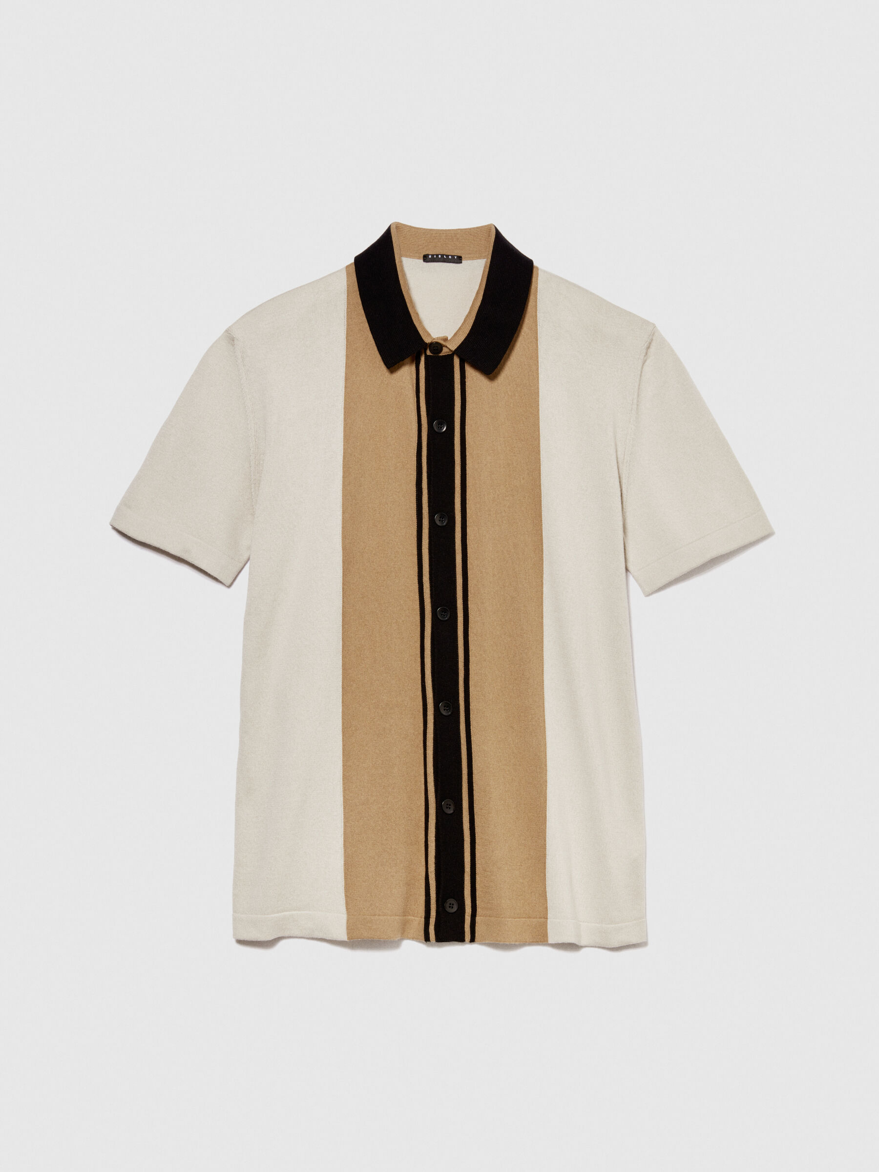 Color block sweater with buttons Men image number null