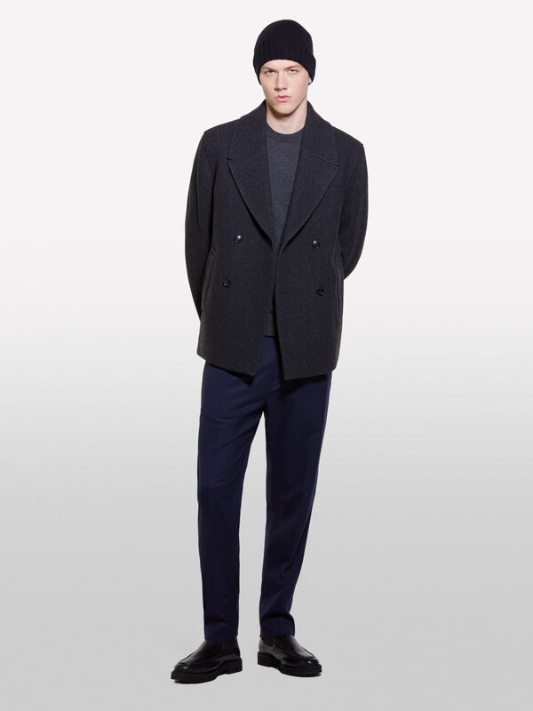 Dark blue technical joggers - men's regular fit trousers | Sisley
