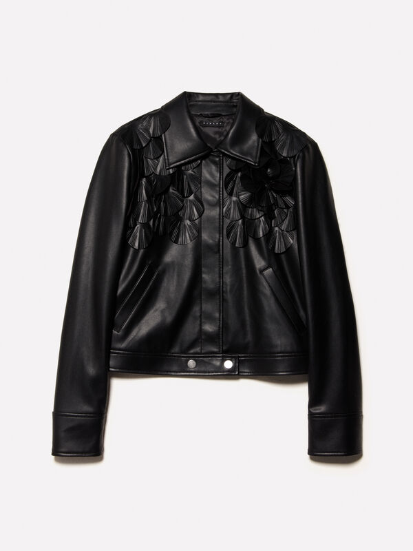 Jacket with pleated petals - women's jackets | Sisley
