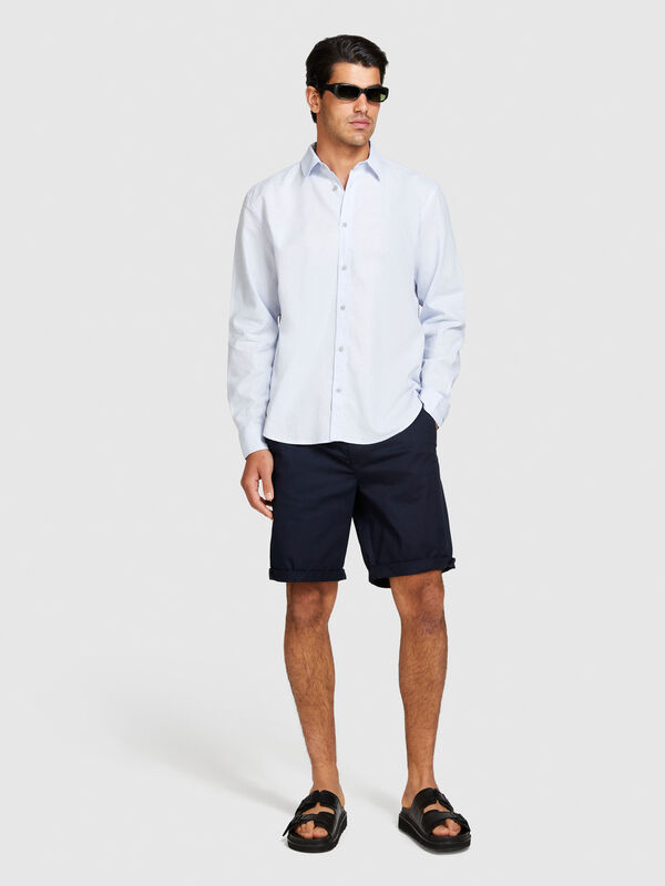 Shirt made from linen blend - men's linen shirts | Sisley