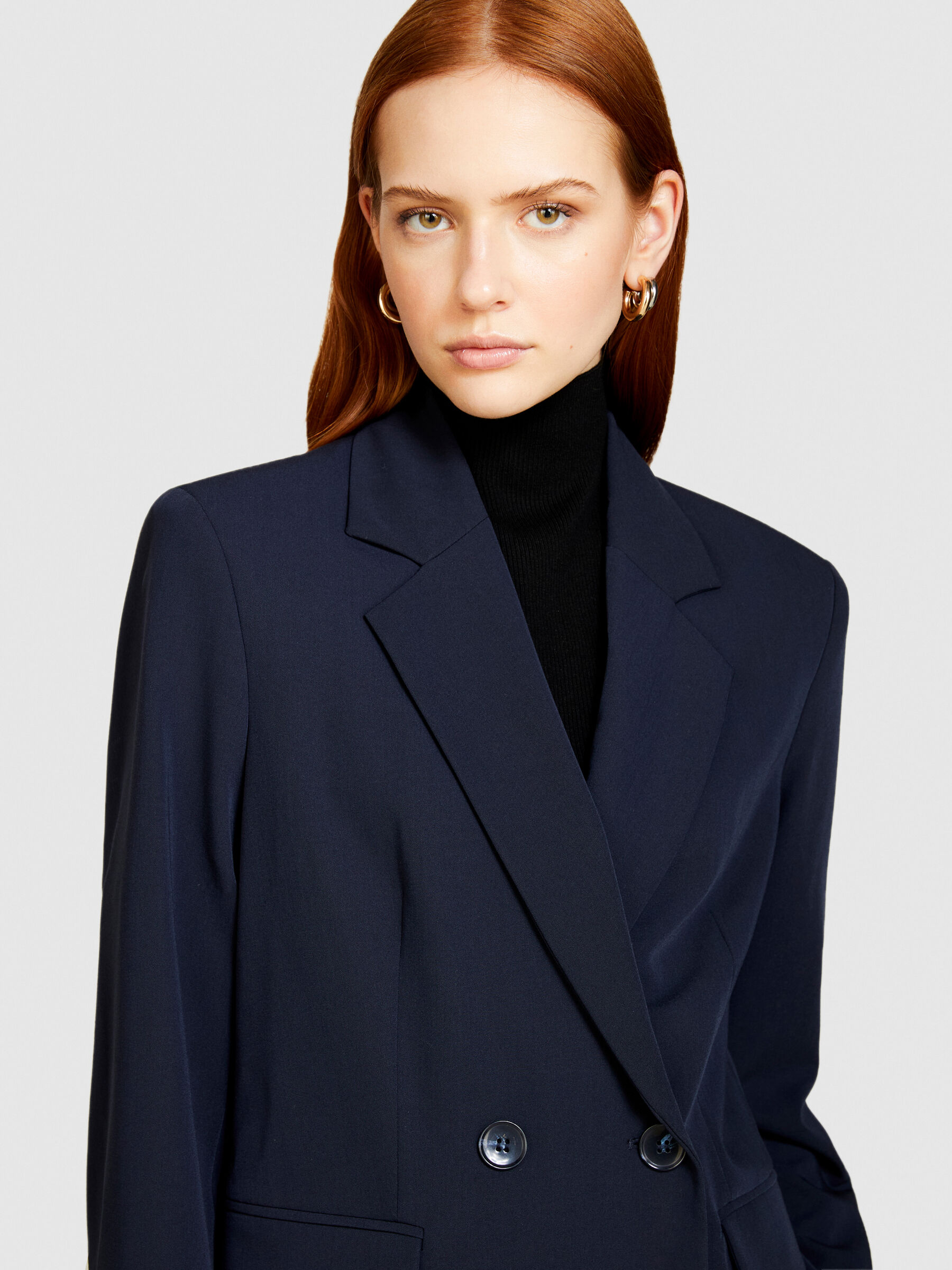 Double-breasted slim fit blazer Women image number null